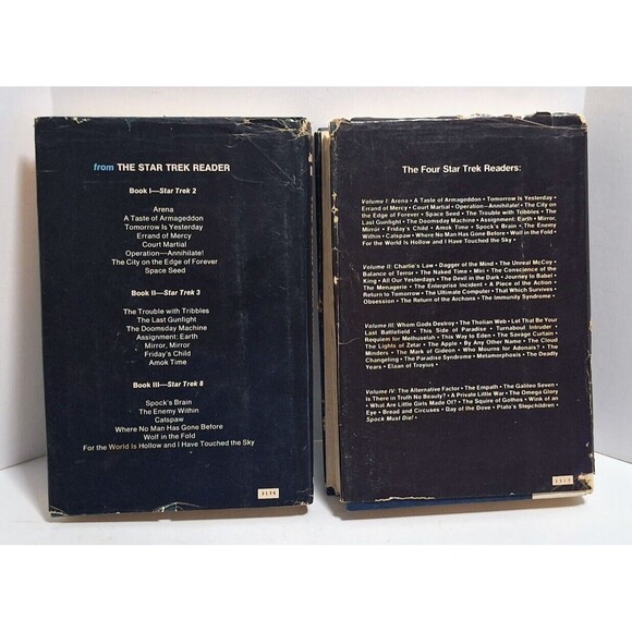 VINTAGE 1970’S THE STAR TREK READER VOLUMES 1 & 4 HARDCOVER LOT W DUST JACKETS - Picture 2 of 9